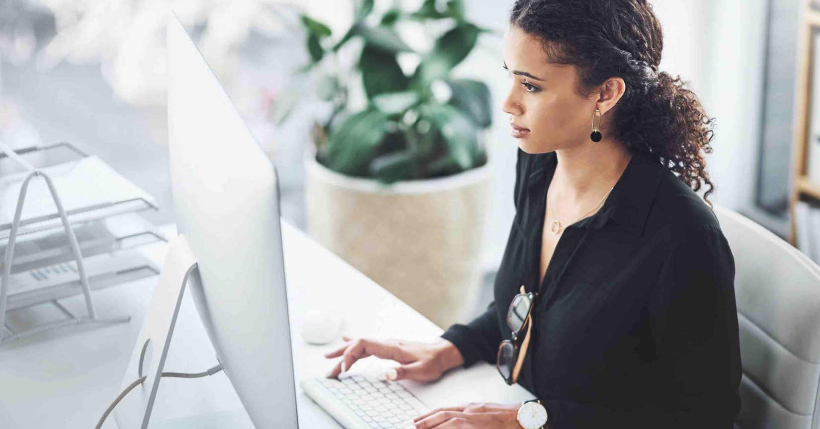 Person working at a desk